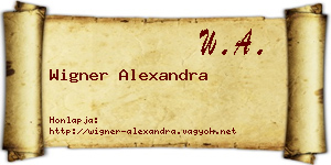 Wigner Alexandra névjegykártya